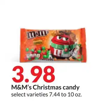 Hy-Vee M & m's christmas candy offer