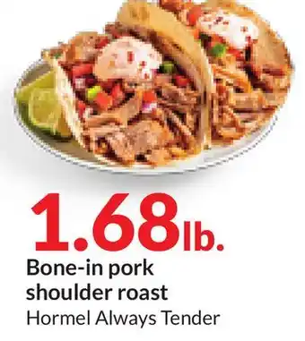 Hy-Vee Bone-in pork shoulder roast offer