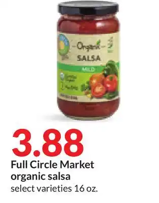 Hy-Vee Full circle market organic salsa offer
