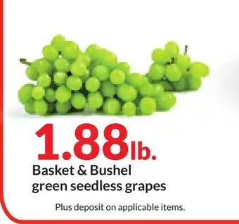 Hy-Vee Basket & bushel green seedless grapes offer