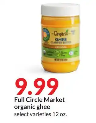 Hy-Vee Full circle market organic ghee offer