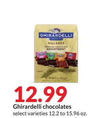 Hy-Vee Ghirardelli chocolates offer