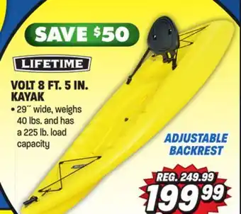 Big 5 Lifetime volt 8'5 kayak offer