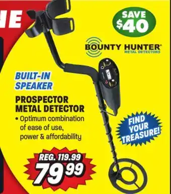 Big 5 Bounty hunter prospector metal detector offer