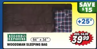 Big 5 Rugged exposure woodsman +25° sleeping bag offer