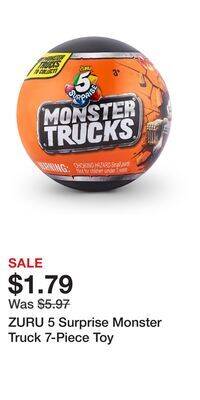 Game Stop Zuru 5 surprise monster truck 7-piece toy offer