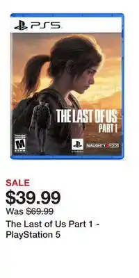Game Stop The last of us part 1 - playstation 5 offer