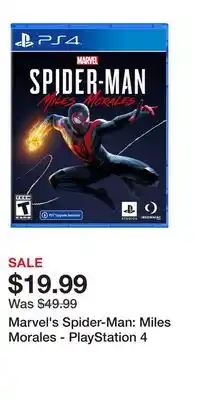 Game Stop Marvel's spider-man: miles morales - playstation 4 offer
