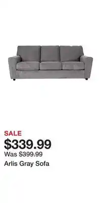 Big Lots Arlis gray sofa offer
