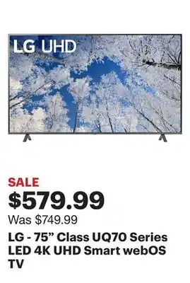Best Buy Lg - 75 class uq70 series led 4k uhd smart webos tv offer