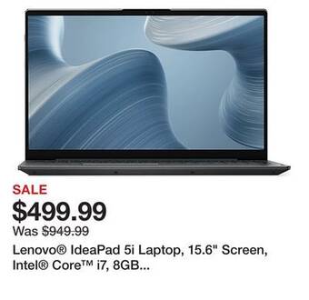 Office Depot Lenovo ideapad 5i laptop, 15.6 screen, intel core i7, 8gb memory, 512gb solid state drive, windows 11 home offer