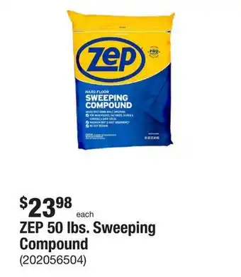The Home Depot Zep 50 lbs. sweeping compound offer