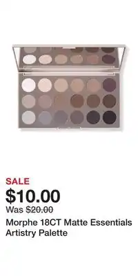 Ulta Beauty Morphe 18ct matte essentials artistry palette offer