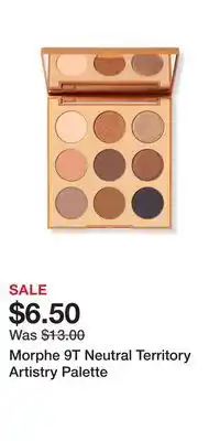 Ulta Beauty Morphe 9t neutral territory artistry palette offer