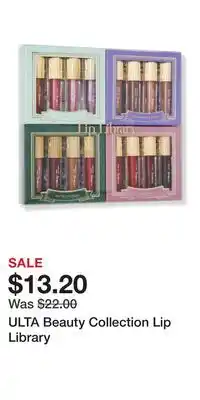 Ulta Beauty Ulta beauty collection lip library offer