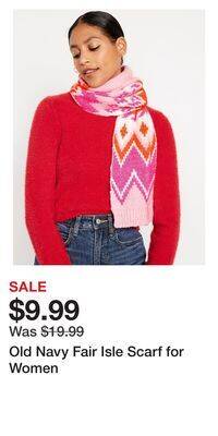 Old Navy Old navy fair isle scarf for women offer