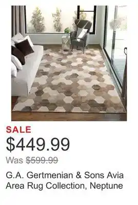 Costco G.a. gertmenian & sons avia area rug collection, neptune offer