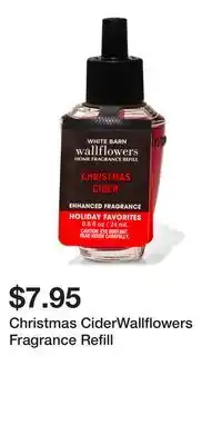 Bath & Body Works Christmas ciderwallflowers fragrance refill offer