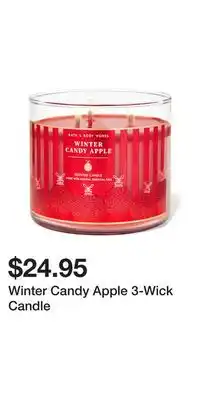 Bath & Body Works Winter candy apple 3-wick candle offer