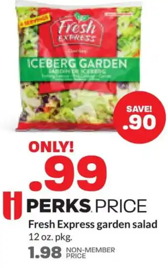 Hy-Vee Fresh Express garden salad 12 oz. pkg. offer
