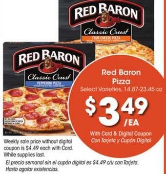 Ralphs Red baron pizza offer