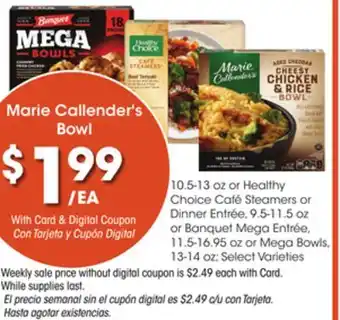 Ralphs Marie callender's bowl offer