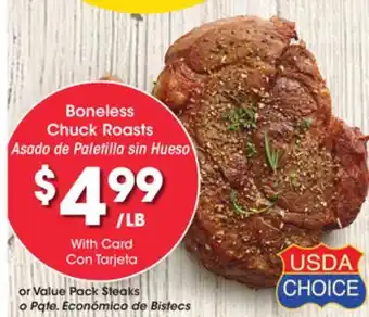 Ralphs Boneless chuck roasts offer