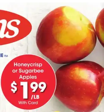 Ralphs Honeycrisp or sugarbee apples offer