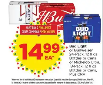 Food 4 Less Bud light or budweiser offer
