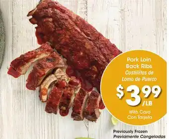 Ralphs Pork loin back ribs offer