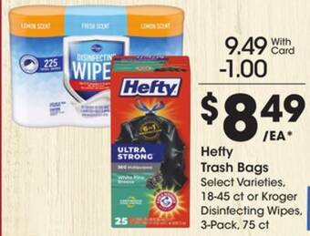 Ralphs Hefty trash bags offer