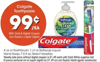 Ralphs Colgate toothpaste offer