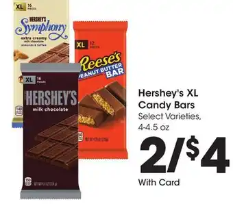 Ralphs Hershey's xl candy bars offer