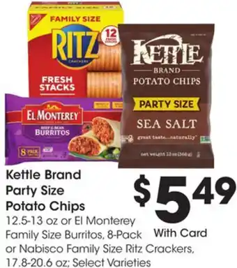 Ralphs Kettle brand party size potato chips offer
