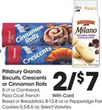 Ralphs Pillsbury grands biscuits, crescents or cinnamon rolls offer