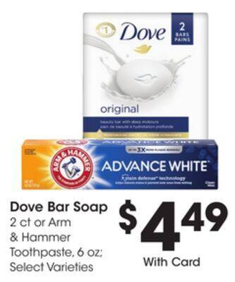 Ralphs Dove bar soap offer