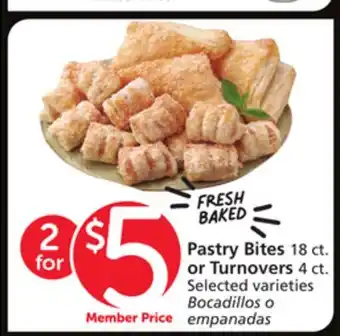 Vons Pastry bites 18 ct. or turnovers 4 ct offer