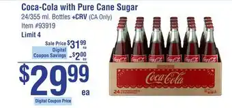 Smart & Final Coca-cola with pure cane sugar offer