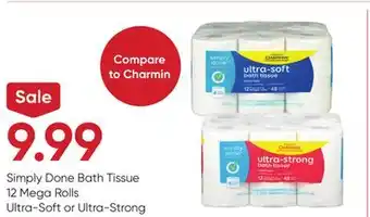 Stater Bros Simply done bath tissue offer