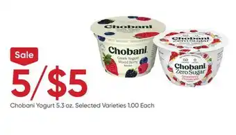 Stater Bros Chobani yogurt offer