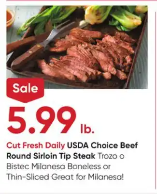 Stater Bros Usda choice beef round sirloin tip steak offer