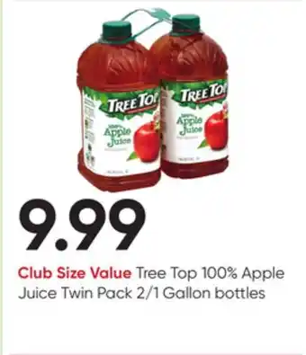 Stater Bros Value tree top 100% apple juice offer