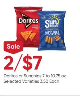 Stater Bros Doritos or sunchips offer