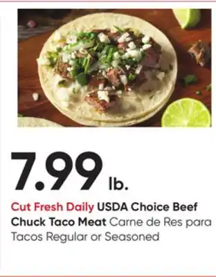 Stater Bros Usda choice beef chuck taco meat offer