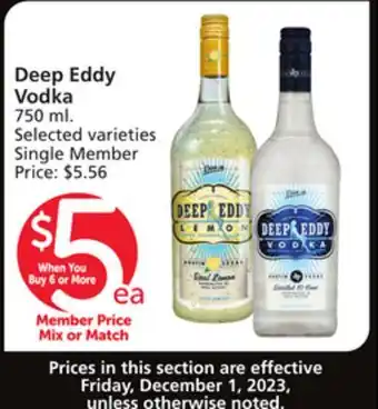 Albertsons Deep eddy vodka offer