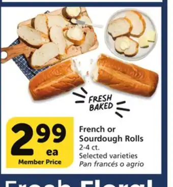 Albertsons French or sourdough rolls offer