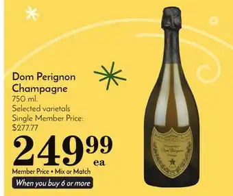 Pavilions Dom perignon champagne offer