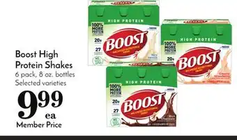 Pavilions Boost high protein shakes offer