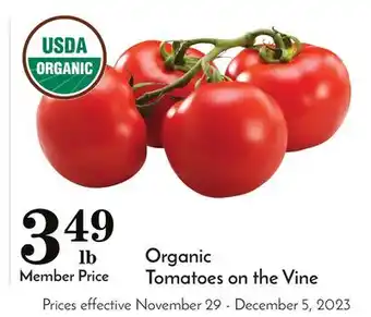 Pavilions Organic tomatoes on the vine offer