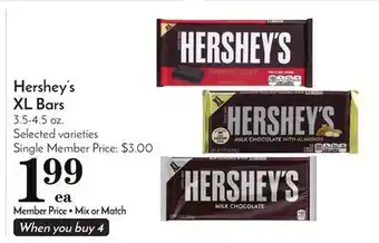 Pavilions Hershey's xl bars offer